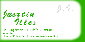 jusztin illes business card